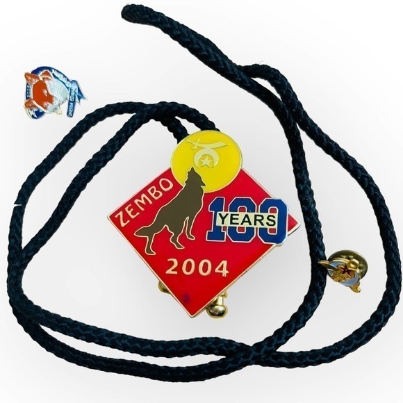 Shriners Other - Vintage Masonic Lodge Pins & Bolereo Tie Zembo Shriners Pennsylvania Lot…